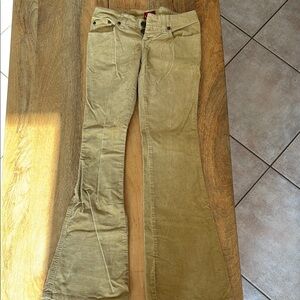 Flared Corduroy Pants in Tan